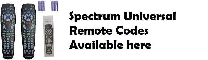 Spectrum Universal Remote Codes