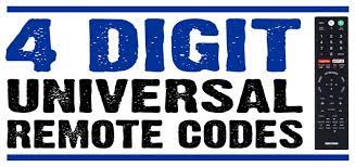 4 Digit Universal Remote Control Codes for All TVs