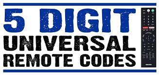 5 Digit Universal Remote Codes for TV