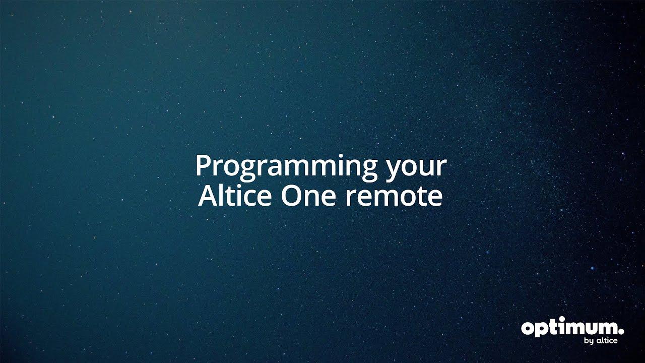 Program Altice Remote To TV