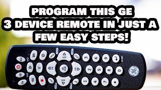GE 3 Device Universal Remote Codes