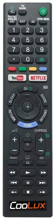 Coolux LED Smart TV Remote Control for Sony TVs with Netflix & You Tube Button