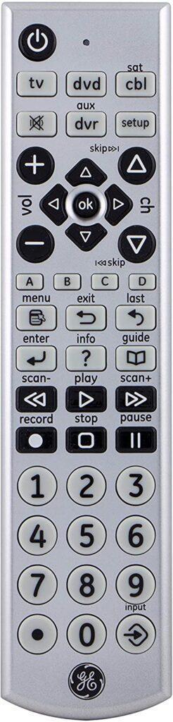 GE Big Button Universal Remote Control for elders