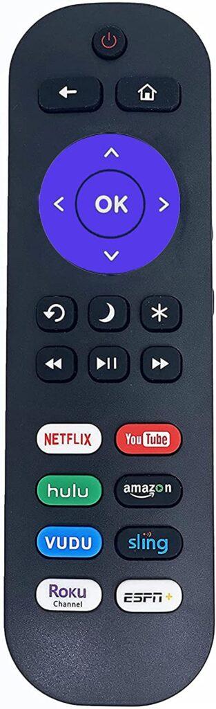 Replacement Roku TV Remote, Compatible with TCL/ONN/Element/Westinghouse/Haier/Hitachi/LG/Sanyo/JVC/Magnavox/RCA/Philips