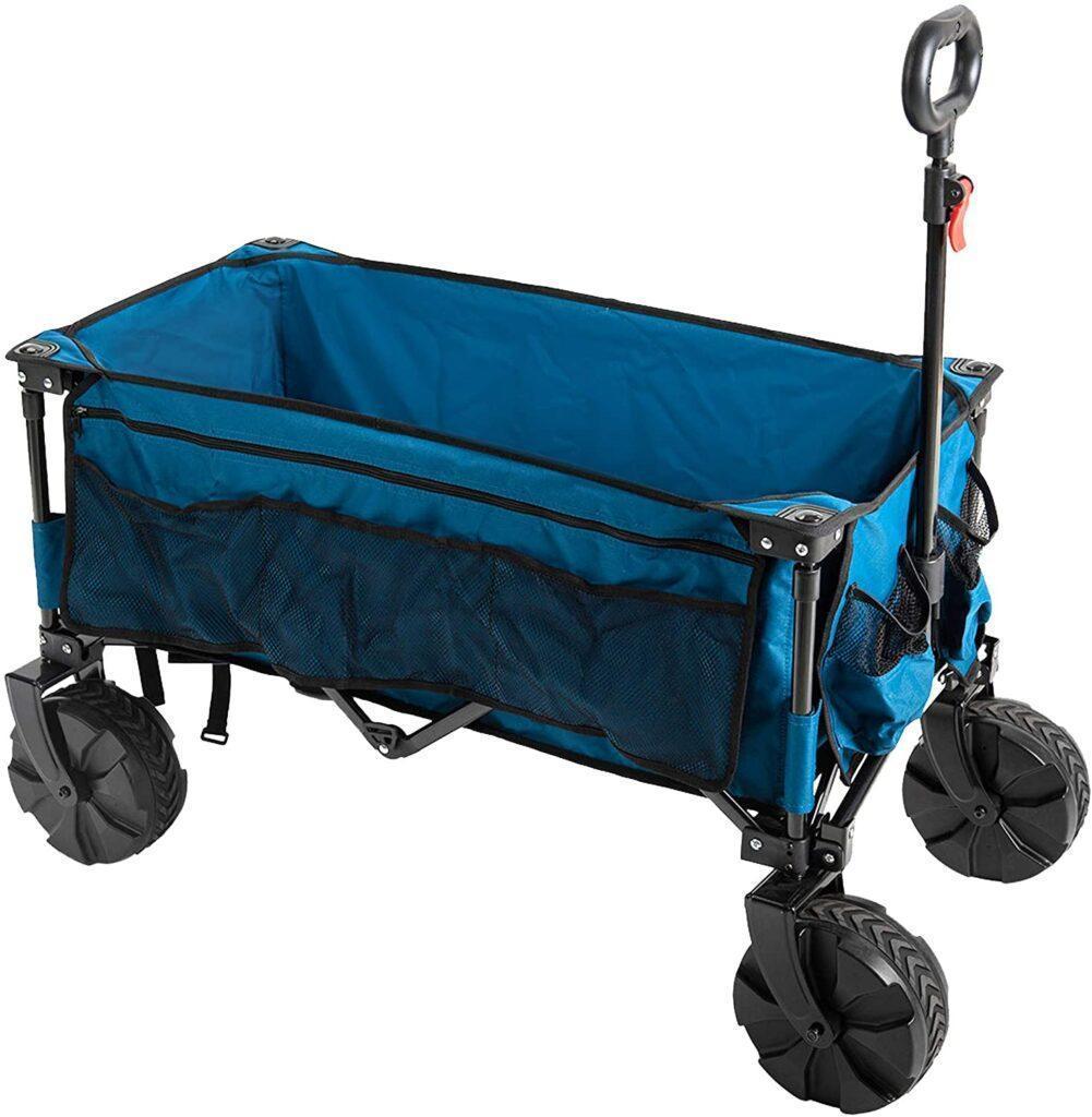 Timber Ridge Folding Wagon Collapsible Utility Big Wheels Shopping Cart 