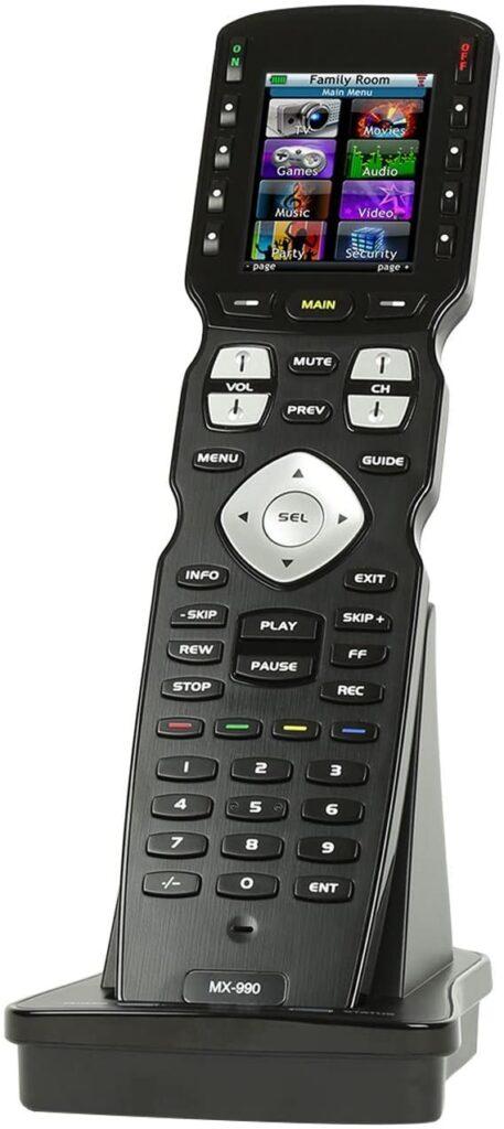 UNIVERSAL REMOTE MX-990 Complete Control IR/RF Remote with Color LCD Screen, Black (MX990)