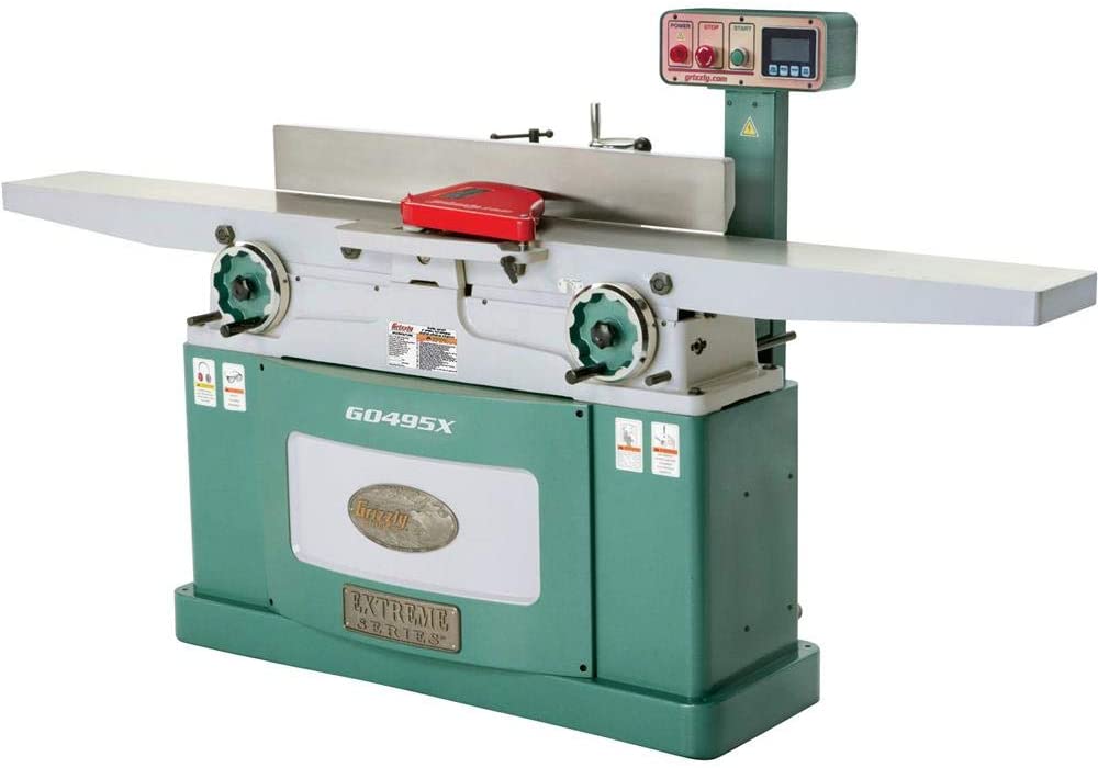 Grizzly Industrial G0495X - 8" x 83" Helical Cutterhead Jointer with Exclusive Digital Height Readout