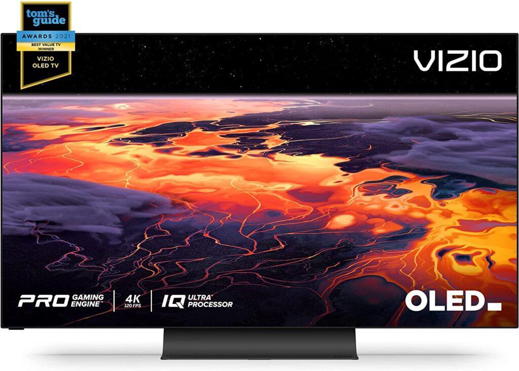 VIZIO 55-Inch OLED Premium 4K UHD HDR Smart TV with Dolby Vision, HDMI 2.1, 120Hz Refresh Rate, Pro Gaming Engine, Apple AirPlay 2 and Chromecast Built-in - OLED55-H1