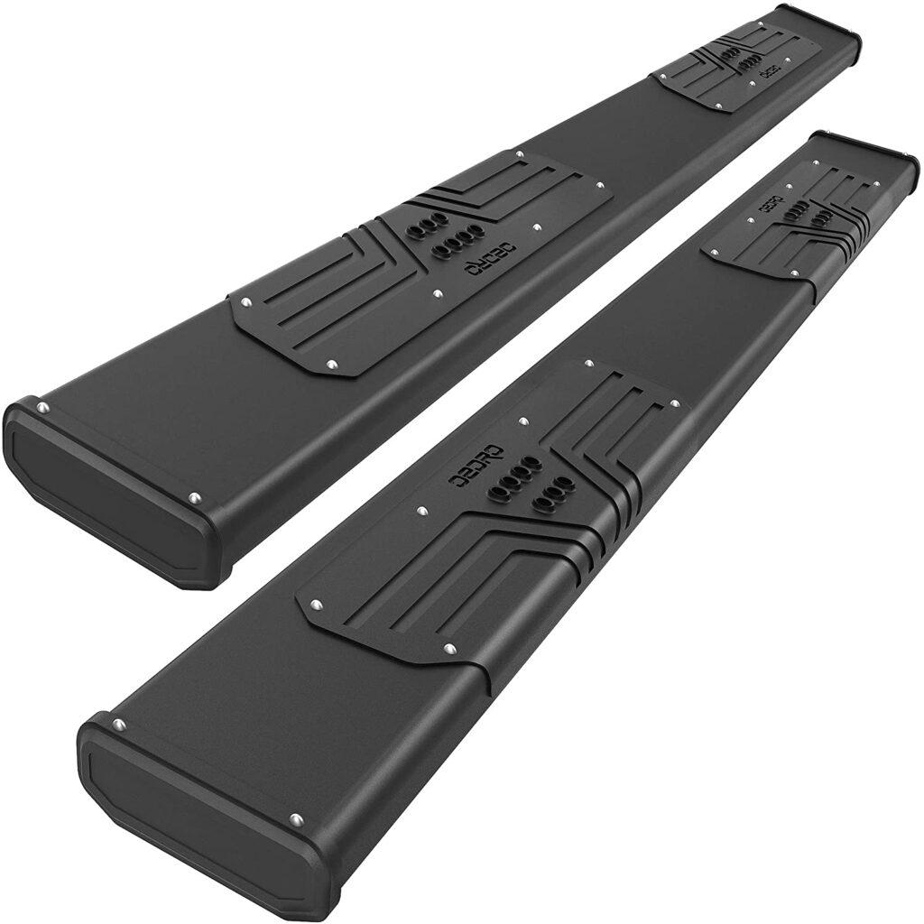 OEDRO 6.5" Running Boards Compatible with 2019-2022 Chevy Silverado/GMC Sierra 1500 Crew Cab, 2020-2022 Silverado/Sierra 2500 3500HD, Aluminum Side Steps Rails Nerf Bars, Black Textured