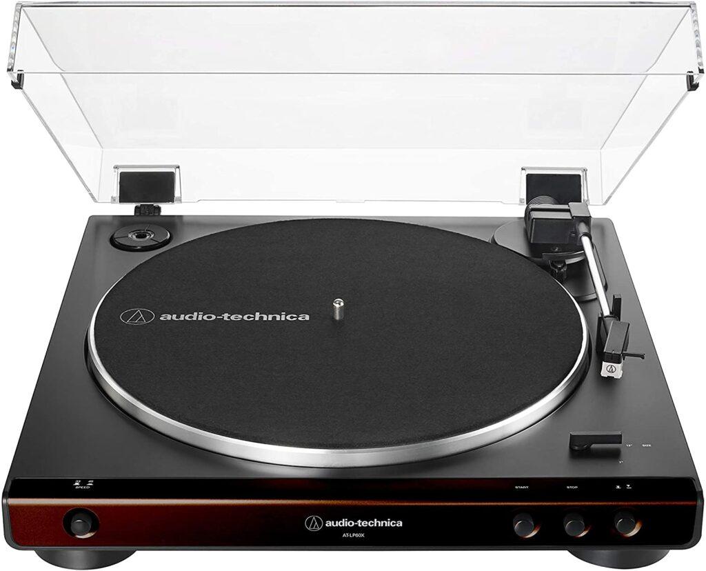 Audio-Technica At-LP60X-BW Fully Automatic Belt-Drive Stereo Turntable