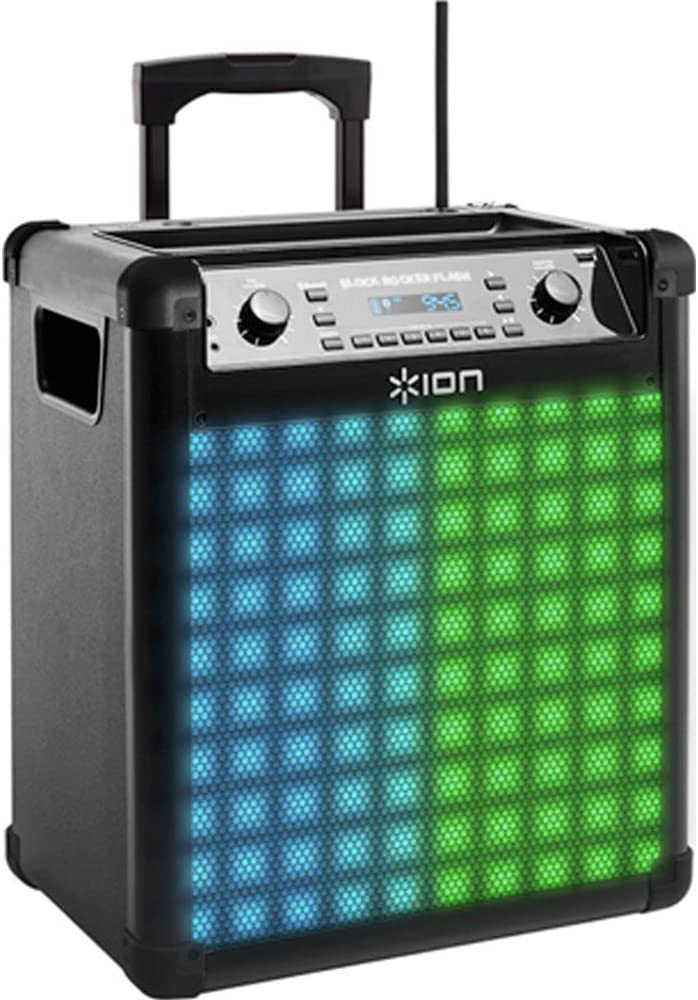 ION Audio-Block Rocker Max-Wireless Rechargeable Speaker with Dynamic Multi-Color Lighting Flash