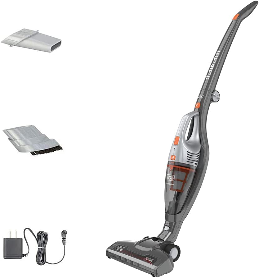 BLACK+DECKER Powerseries Cordless Stick Vacuum Cleaner & Hand Vac, 2-in-1, Titanium Gray (HSVB420J)