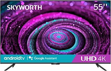 Skyworth S6G pro 55-inch 4K UHD Android Smart LCD TV with Google Assistant Built-in, Also Work with Alexa, Voice Remote, 2021 Model