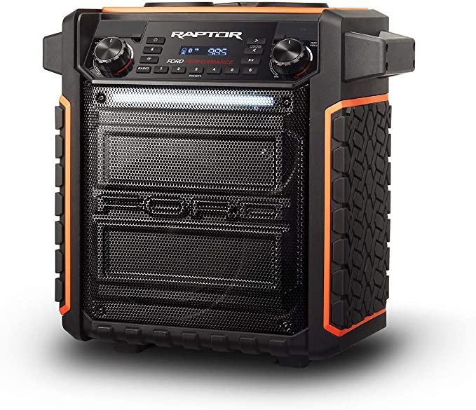 ION Audio Raptor | Ultra-Portable 100-Watt Wireless Water-Resistant Speaker with 75-Hour Rechargeable Battery, Bluetooth Streaming, AM/FM Radio and Multi-Color Light Bar