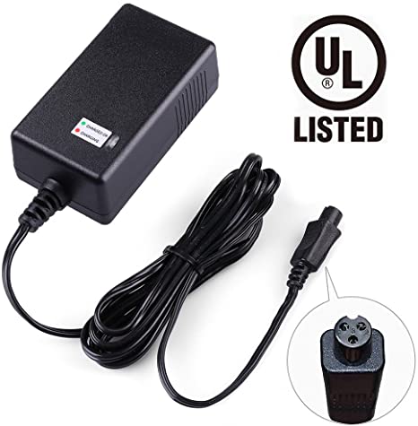 36V 42V 1A Battery Charger, Compatible with Razor Electric Scooters, Swagtron T1, T3, T6, Swagway X1, IO Hawk, Power Supply Adapter, UL Listed, Mini 3-Prong Connector