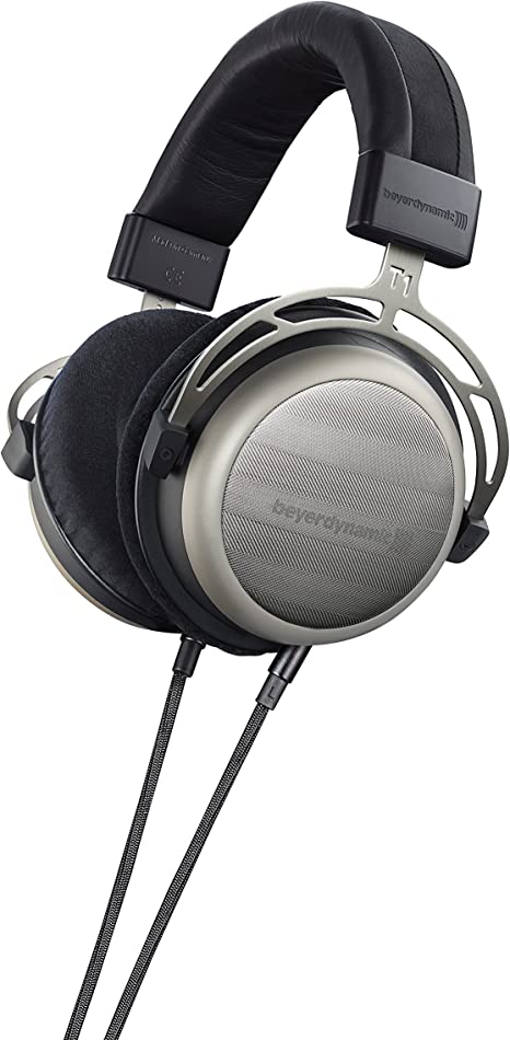 beyerdynamic T1 2nd Generation Audiophile Stereo Headphones with Dynamic Semi-Open Design (Silver)