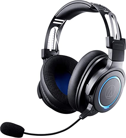 Audio-Technica ATH-G1WL Premium Wireless Gaming Headset for Laptops, PCs, & Macs, 2.4GHz, 7.1 Surround Sound Mode, USB Type-A, Black, Adjustable