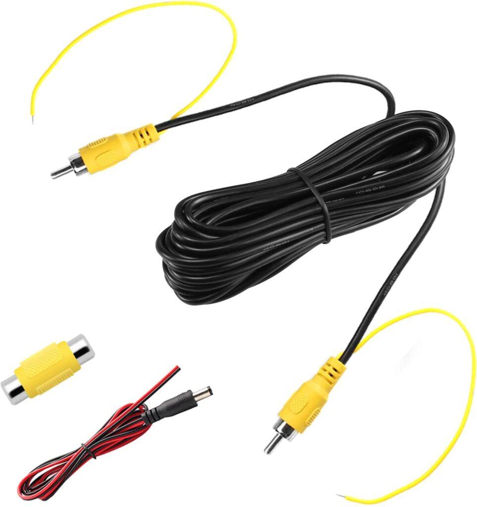 Upgraded Double-Shielded RCA Video Cable for Monitor and Backup Rear