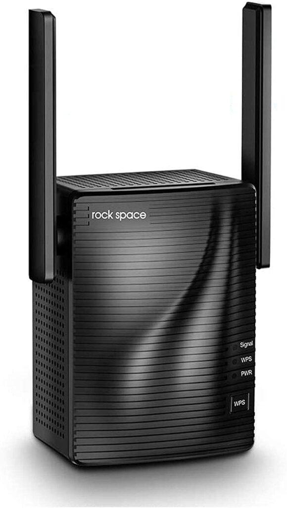 WiFi Extender - rockspace Wireless Signal Booster up to 2640sq.ft, 2.4 & 5GHz Dual Band Amplifier with Ethernet Port, Access Point, Wireless Internet Repeater Gigabit Wired Mode with 8 Second Setup