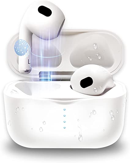 VEECOH True Wireless Earbuds Bluetooth Headphones Stereo Earphones,25H Playtime LED Power Display Touch Control with Microphone in-Ear IPX5 Waterproof Headset for Airpods iPhone Samsung iOS Android