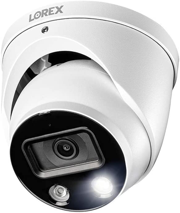 Lorex 4K Ultra HD Smart Deterrence Indoor / Outdoor IP Dome Security Add-On Camera with Smart Motion Detection Plus | Two-Way Talk Audio (Requires Recorder)