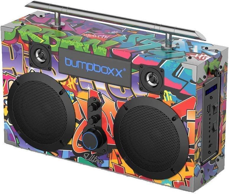 Bumpboxx Bluetooth Boombox Ultra NYC Graffiti | Retro Boombox with Bluetooth Speaker | Rechargeable Bluetooth Speaker