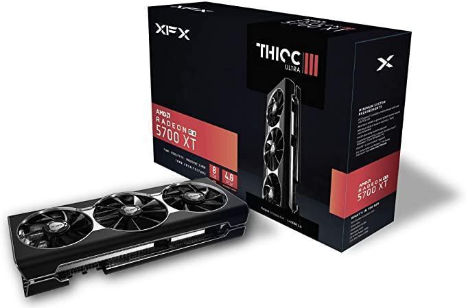 XFX RX 5700 Xt Thicc III Ultra 8GB Boost Up to 2025MHz GDDR6 3xDP HDMI Graphics Card (Rx-57XT8TBD8)