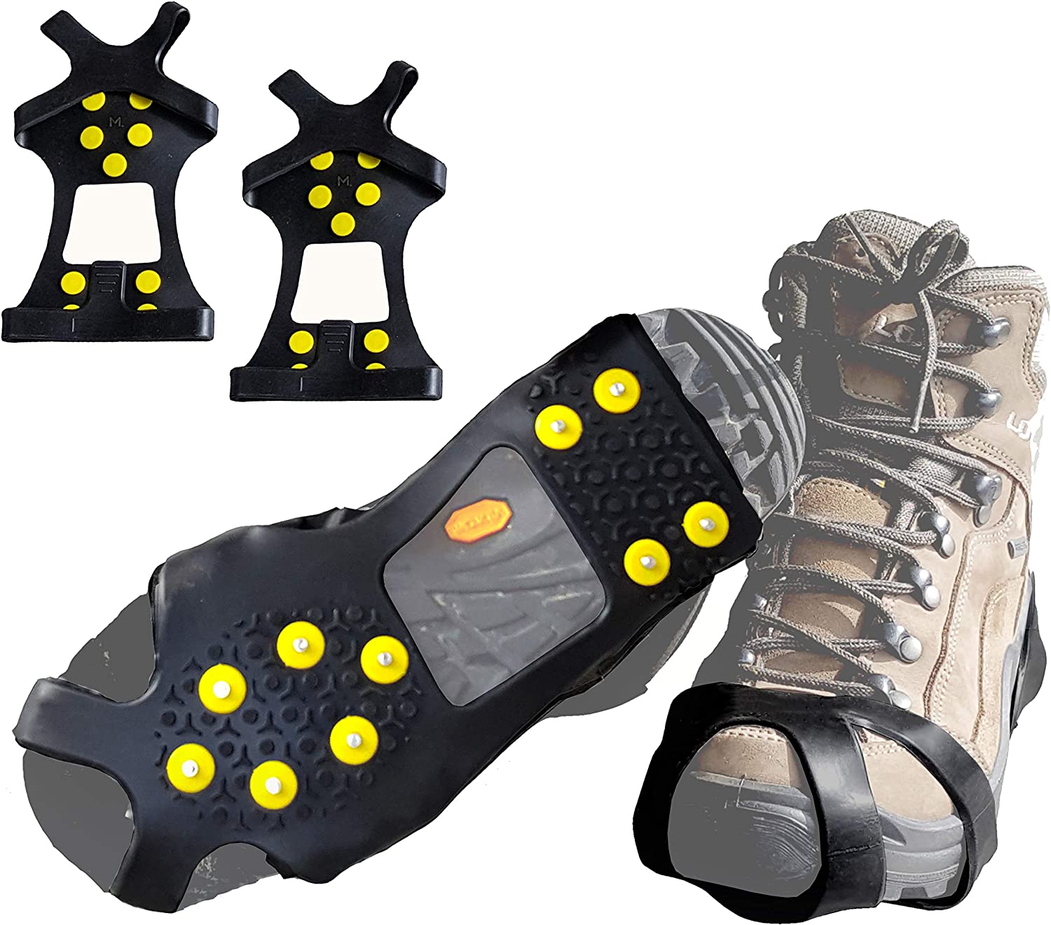 Limm Crampons Ice Traction Cleats - Lightweight Traction Cleats for Walking on Snow & Ice - Anti Slip Shoe Grips Quickly & Easily Over Footwear - Portable Ice Grippers for Shoes & Boots