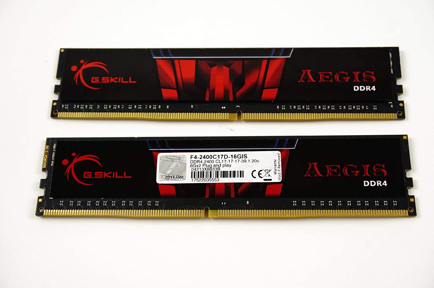 G.Skill Aegis 16GB 2 x 8GB 288-Pin SDRAM DDR4 2400 (PC4 19200) Intel Z170/X99 Platform Desktop Memory F4-2400C15D-16GIS