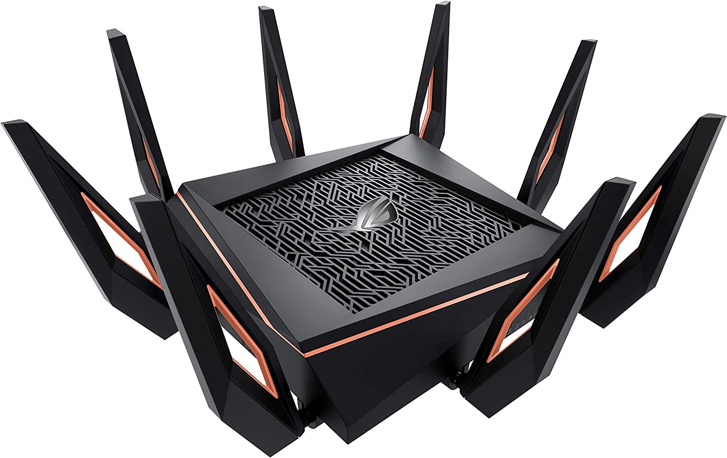 ASUS ROG Rapture WiFi 6 Gaming Router (GT-AX11000) - Tri-Band 10 Gigabit Wireless Router, 1.8GHz Quad-Core CPU, WTFast, 2.5G Port, AiMesh Compatible, Included Lifetime Internet Security, AURA RGB