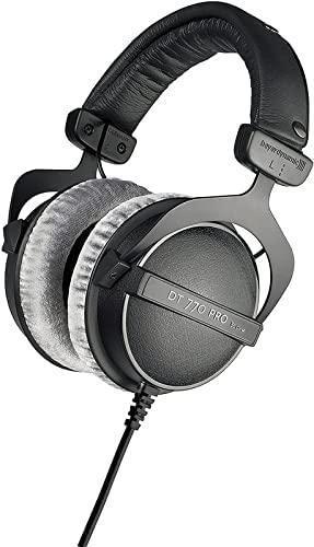 beyerdynamic DT 770 PRO 80 Ohm Over-Ear Studio Headphones in Gray. Enclosed design, wired for professional recording and monitoring