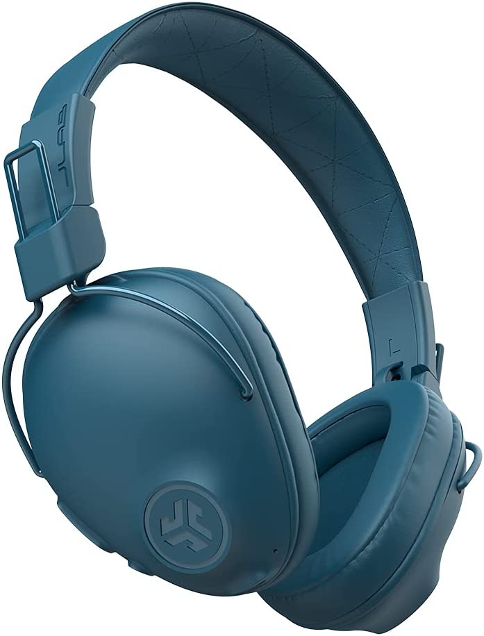 JLab Studio Pro Bluetooth Wireless Over-Ear Headphones | 50+ Hour Bluetooth 5 Playtime | EQ3 Sound | Ultra-Plush Faux Leather & Cloud Foam Cushions | Track and Volume Controls | Navy Blue