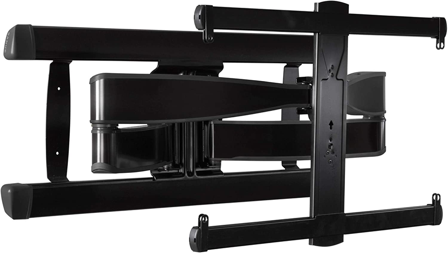 Sanus Premium Full Motion TV Wall Mount for TVs Up to 90" - Brushed Black Finish with FluidMotion™ Design for Smooth Extension, Swivel & Tilt