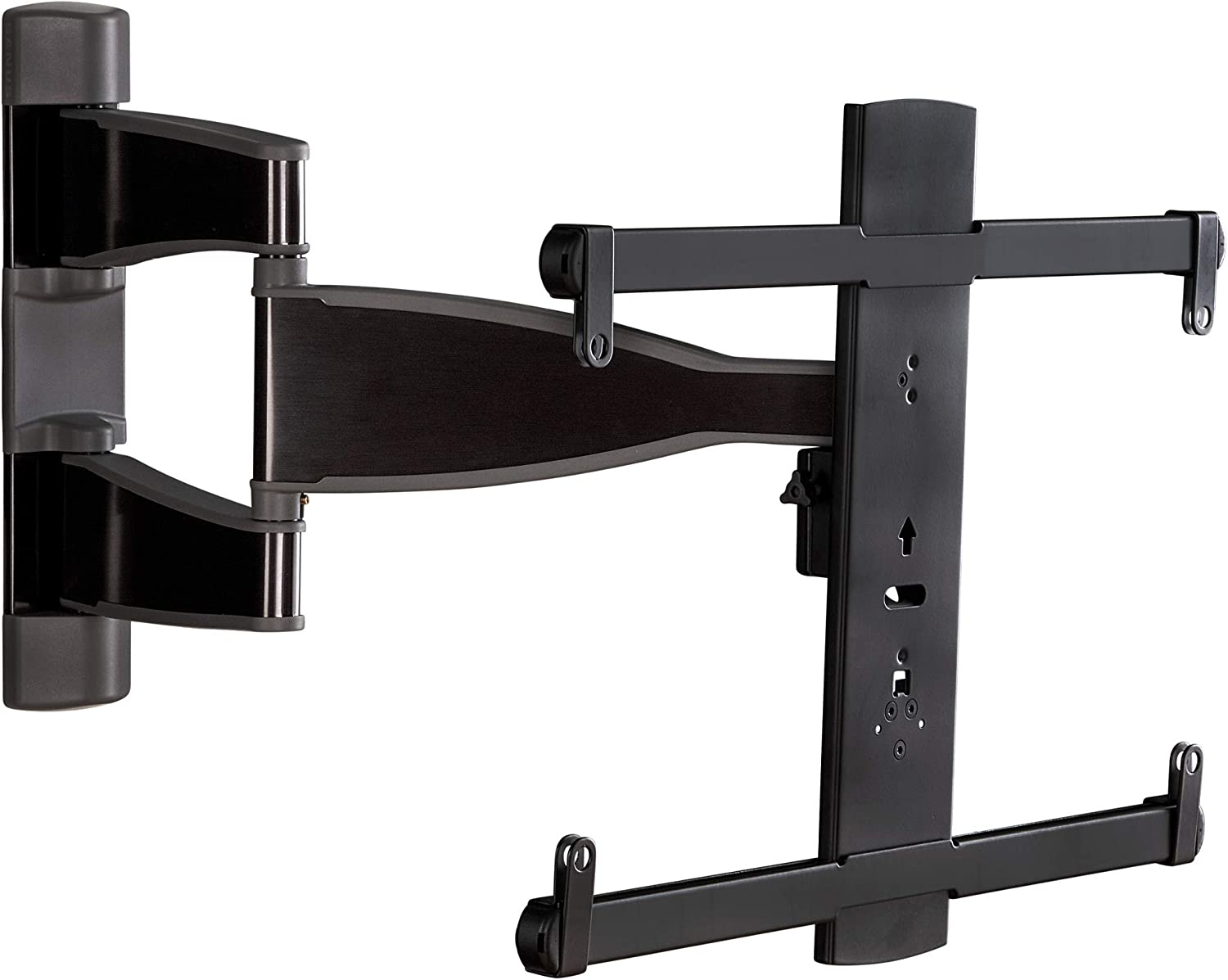 Sanus Premium Full Motion TV Wall Mount for 32" - 55" TVs - Brushed Black Finish with FluidMotion Design for Smooth Extension, Tilt, & Swivel - Low Profile TV Bracket Plus Easy 3 Step Install