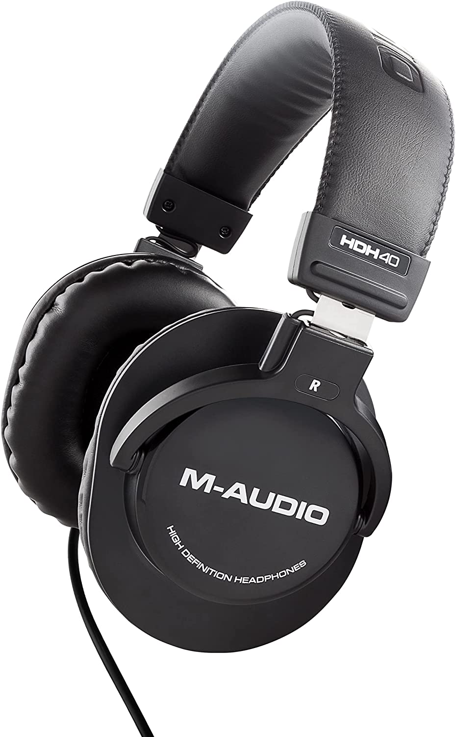 M-Audio HDH40 – Over Ear Headphones with Closed Back Design, Flexible Headband and 2.7m Cable for Studio Monitoring, Podcasting and Recording, Black