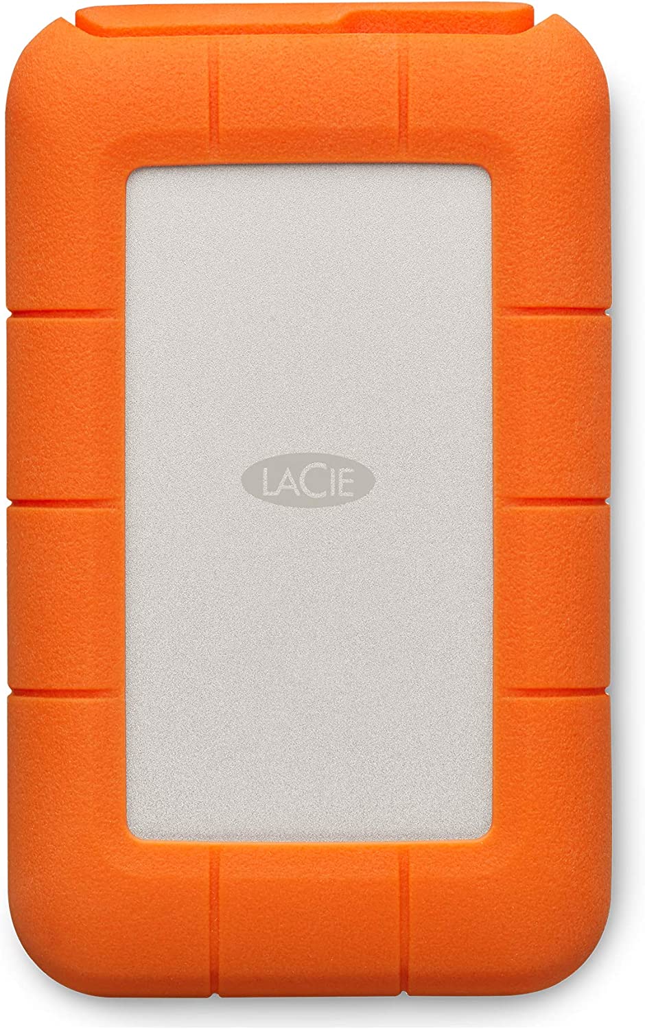 LaCie Rugged Mini 2TB External Hard Drive Portable HDD - USB 3.0 USB 2.0 Compatible, Drop Shock Dust Rain Resistant Shuttle Drive, For Mac And PC Computer (LAC9000298), orange