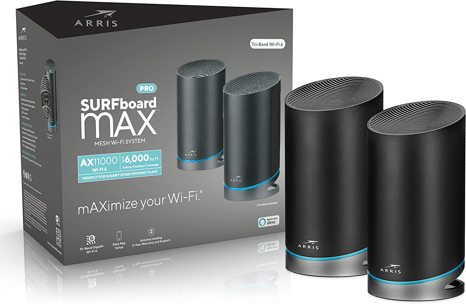 ARRIS SURFboard mAX Pro W133 Tri-Band Mesh Wi-Fi 6 System