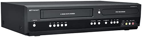 Emerson ZV427EM5 DVD/VCR Combo DVD Recorder and VCR Player With HDMI 1080p DVD/VHS, Progressive Scan Video Out, 5-Speed for Up to 6-hours Recording