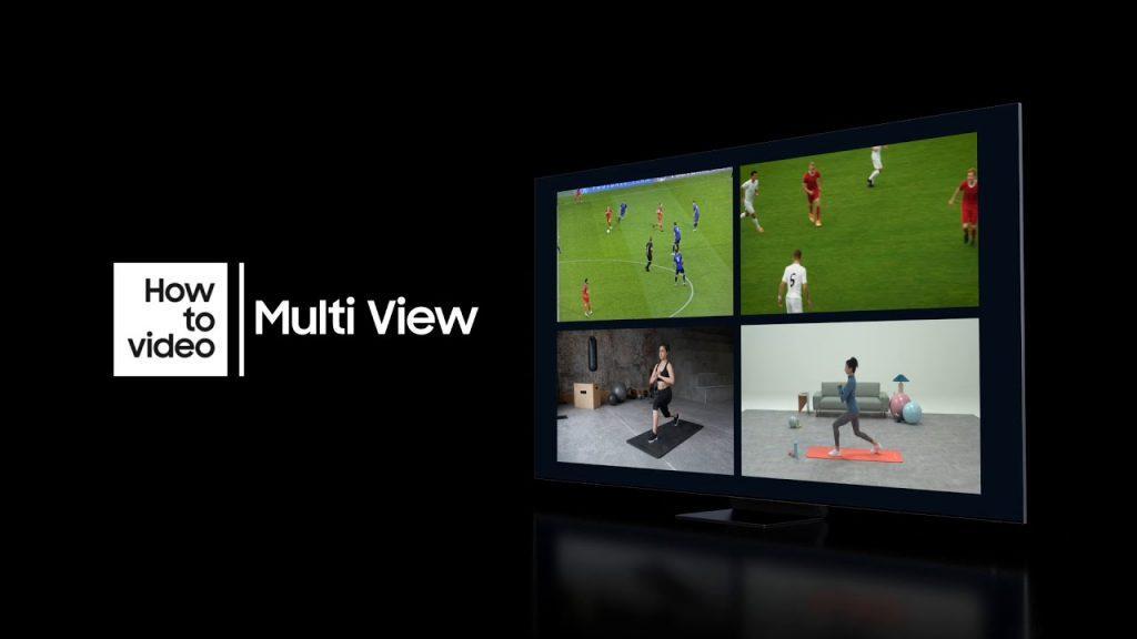 How do I split my Samsung Smart TV screen with Multi View