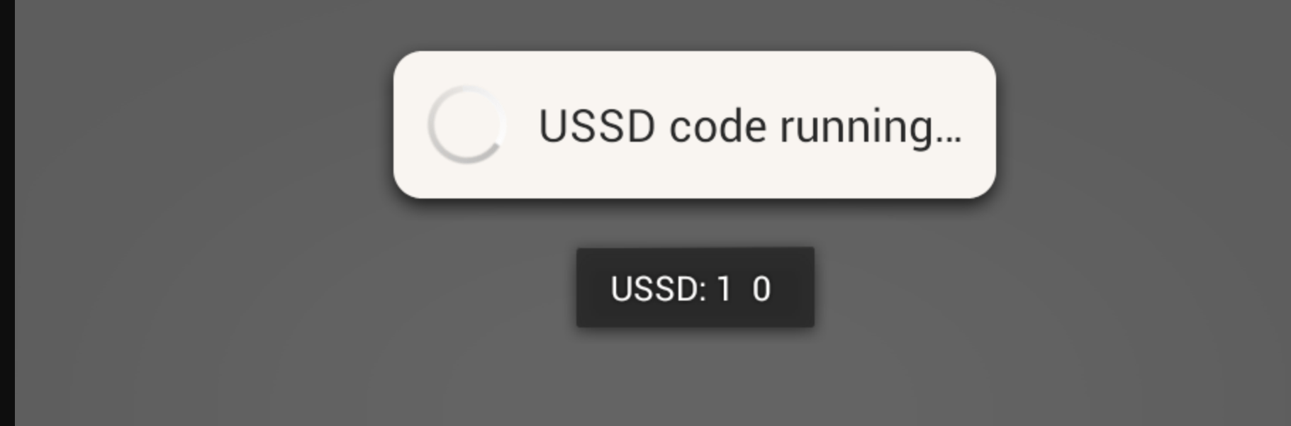 USSD Code Running